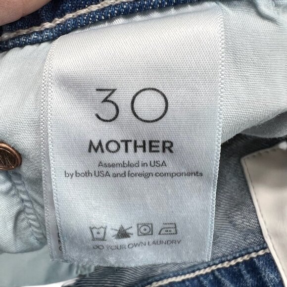 Mother Superior High Waisted Rider Skimp Jeans in Cowboy's Don't Cry Size 30 - Picture 5 of 7